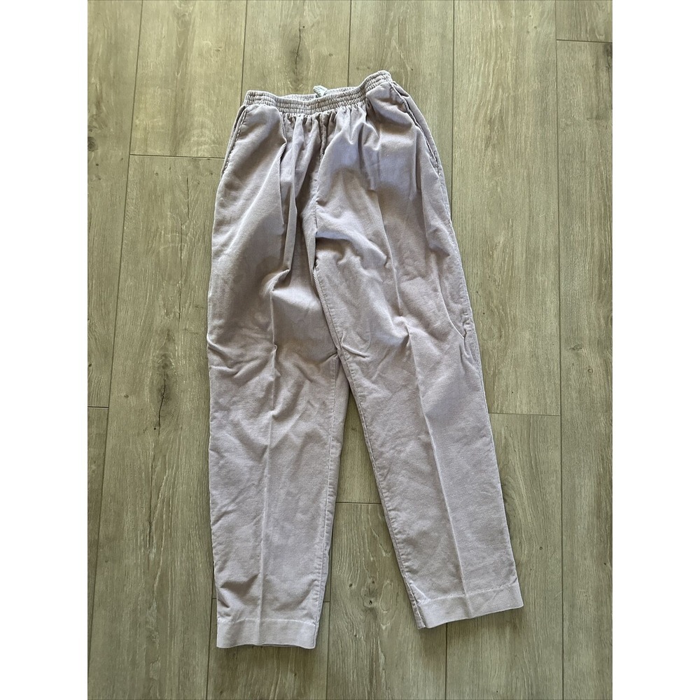NEW ALFRED DUNNER Size‎ 8 Pants Purple Corduroy Elastic Waist Pull On